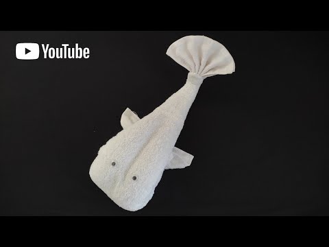 how to make animal towels whale | towel folding design | towel art