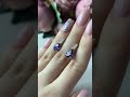 Серебряные серьги с александритом 4.228ct