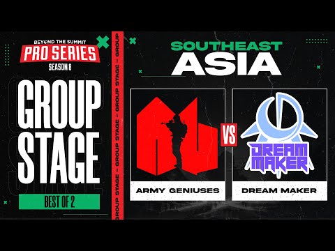 Army Geniuses vs Dream Maker Game 1 - BTS Pro Series 8 SEA: Group Stage w/ MLP & johnxfire