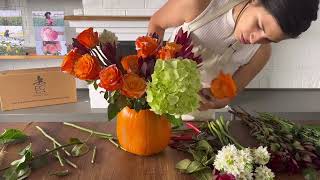 Download Lagu DIY Fall arrangement with EC Flowers and More Flowers with a pumpkin🧡 Thumbnail