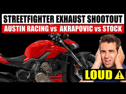 Ducati Streetfighter V4 Exhaust Shootout: Akrapovic vs. Austin Racing vs. Stock [HEADPHONE WARNING]