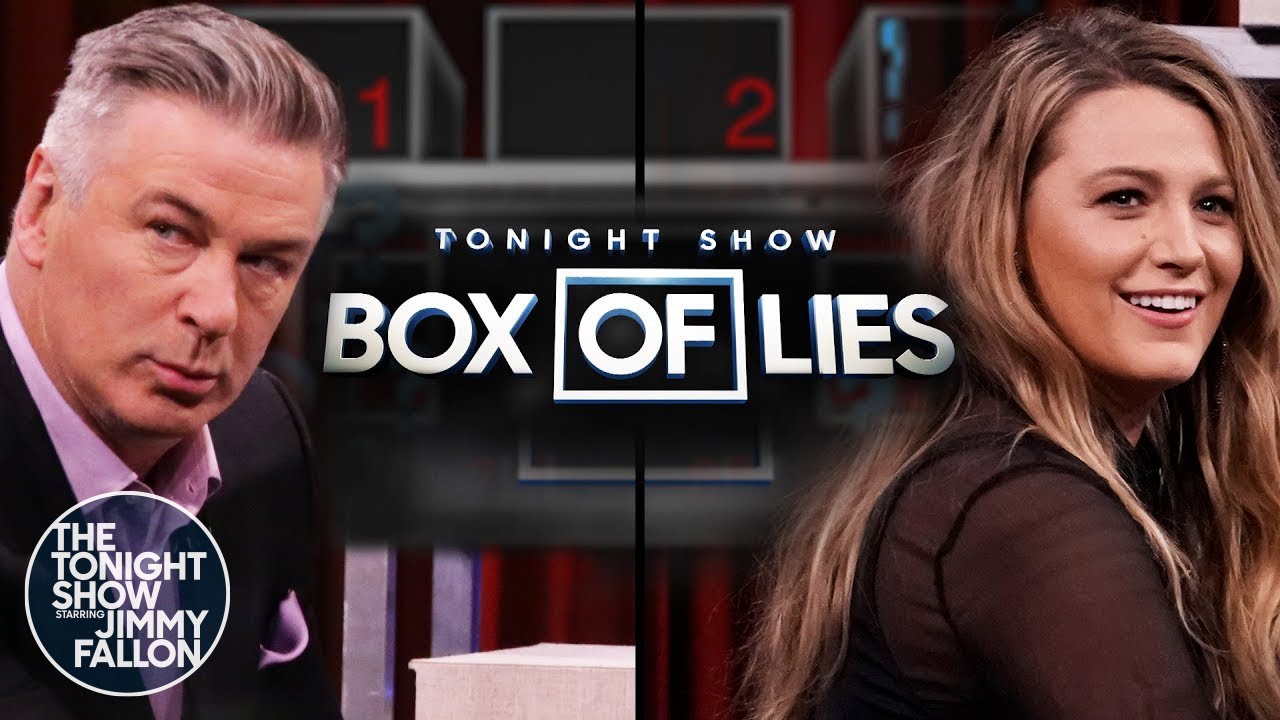 Tonight Show Box of Lies with Alec Baldwin and Blake Lively