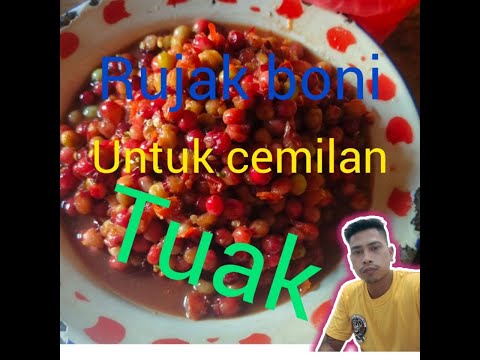 lawaran/snack of palm wine rujak boni