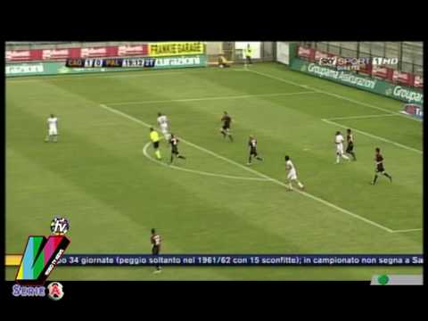 Cagliari - Palermo  2-2 - Ampia Sintesi - SKY HD 18-04-2010