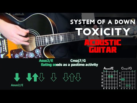 Toxicity - System Of A Down | Acoustic Guitar Tutorial (with karaoke)