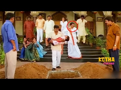 Chiranjeevi And Mukesh Rishi Telugu Movie Ultimate Interesting Warning Scene | Kotha Cinemalu