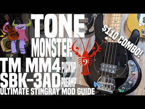 Tone Monster TM MM4 & SBK-3AD in a Ray4 SUB - ULTIMATE Stingray Mod Guide - LowEndLobster Fresh Look