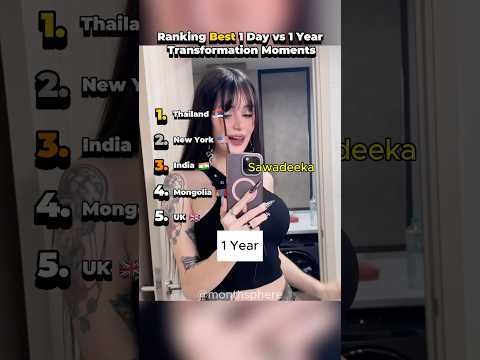 Ranking Best 1 Day vs 1 Year Transformation Moments #shorts