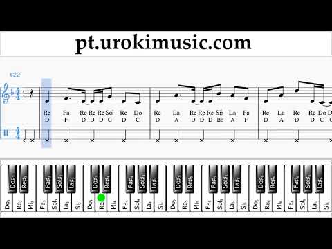 Aulas de Piano (mão direita) Axel F - Crazy Frog Curso Aprender um-i372