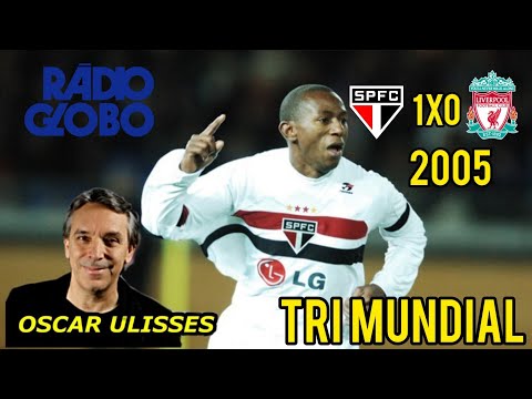 OSCAR ULISSES São Paulo 1x0  Liverpool Gol + momentos finais do TRI MUNDIAL  2005