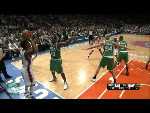 Rajon Rondo alley oop pass to Avery Bradley for the dunk vs.New York Knicks 4/17/2012 - [HD]