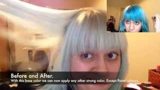 HOW TO STRIP OUT BLUE HAIR. Bleach bath