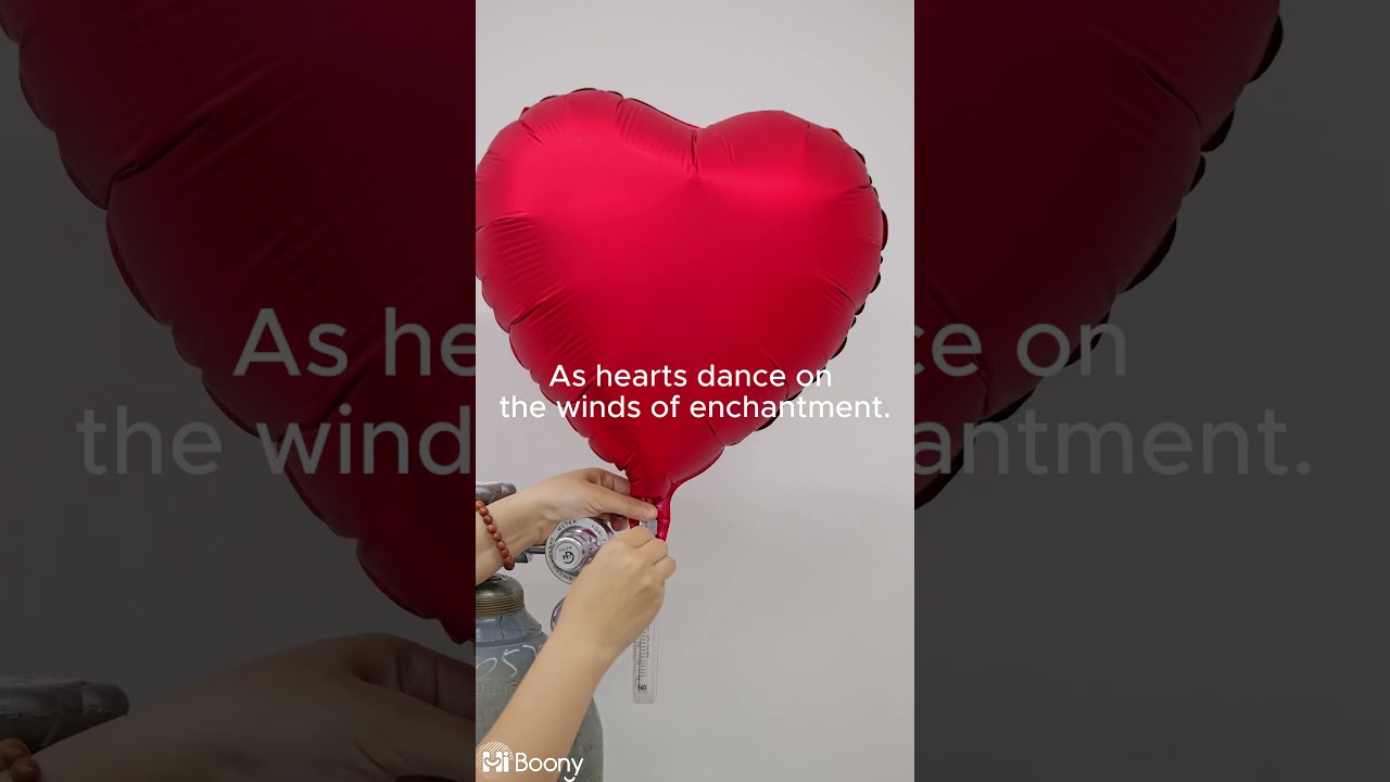 18 Inches Heart-Shaped Matte Foil Balloon- Let love fill your life