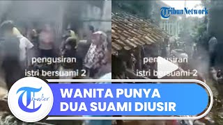 Viral Video Pengusiran Wanita yang Punya 2 Suami, Pakaiannya Dibakar Warga, Polisi Datangi Lokasi