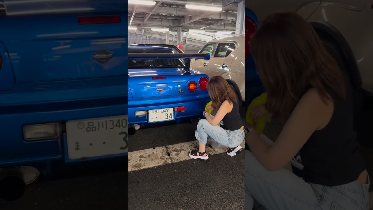 CAR WASH Copilot 🧽🫧💙#r34 #r34gtr #bnr34 #gtr #skylinegtr #rb26dett #masa #masalovescars #jdm