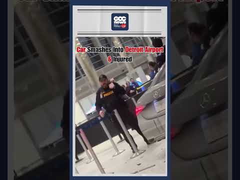 Car Crashes Into Detroit Airport Terminal, 6 People Injured | Breaking News