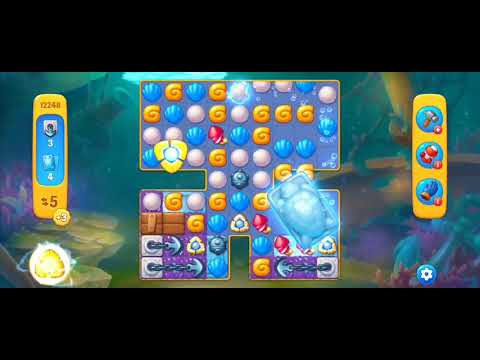 Fishdom Easy Level 12248 (with full seashell and timed double bomb booster) @choraelmin
