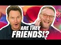 Are Chris Pratt & Seth Rogen REALLY Friends? Super Mario Bros. Movie Cast | MATE CHALLENGE