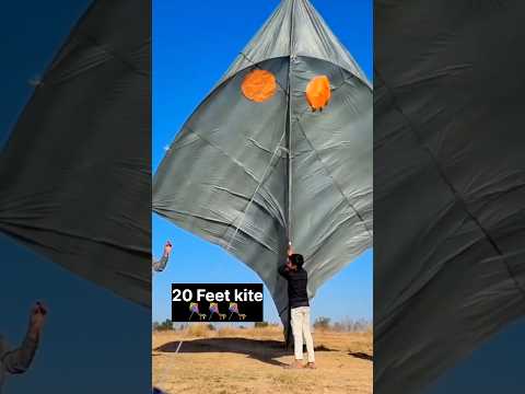 20 Feet Big Kite | Biggest kite in world | Shorts | Kite Flying | Mono kite Fighter | Big Kite