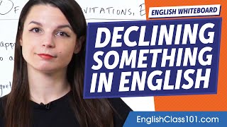 How to Decline/Reject Offer, Invitations, Etc. | Learn English Vocabulary for Beginners