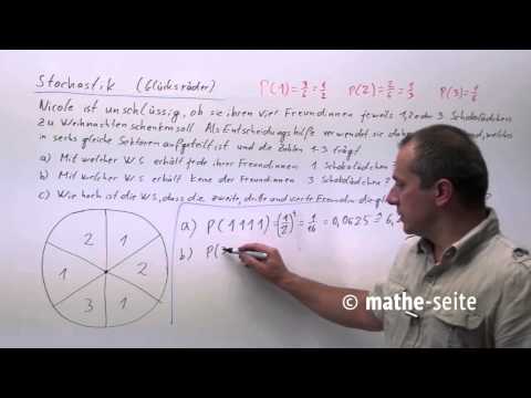 Glücksrad Wahrscheinlichkeit berechnen, Beispiel 2 | W.14.03