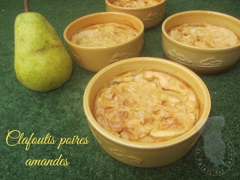 Recette de Clafoutis poires amande