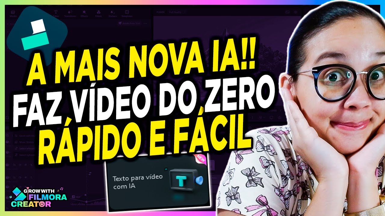 Como CRIAR um VÍDEO COM IA Completo DO ZERO para CANAL DARK no YOUTUBE #Filmora13