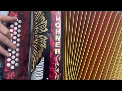 Hohner Corona 2 varitas verdes tono de la en acordeón de sol