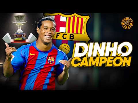 La vez que Ronaldinho ganó la Supercopa de España con Barcelona. #barcelona #realmadrid #laliga