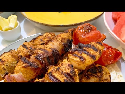 LENTIL SOUP AND CHICKEN SKEWERS | ARABIC INSPIRED MEAL