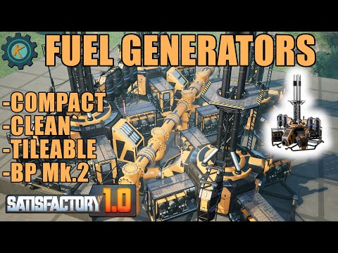Mid Game Fuel Generators Blueprint - Compact, Clean, & Tileable - Mk.2 BP - Satisfactory 1.0