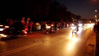 preview picture of video 'Goldwing Light Parade - Zlot  motocyklowy  Honda Gold Wing   2011 Myszków.,  Poland'