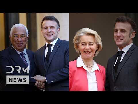 BREAKING: Macron Welcomes von der Leyen and Costa for Key EU Talks at Elysee Palace | AC1Z