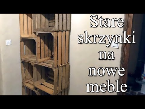 Stare skrzynki drewniane na nowe meble, półki, szafki, krzesełka, regały, ławki. - EkoŻul 19