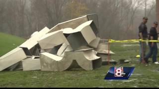 Costly kick destroys high school&#39;s gym floor