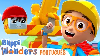 Mais Alto que um Guindaste! 👷🏻‍♂️ Blippi em Português 🟠 Vídeos Educativos para Crianças