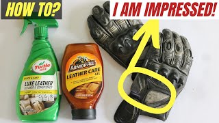 TURTLE WAX VS ARMOR ALL HOW TO DRY, CLEAN, REPAIR, RESTORE LEATHER GLOVES & CAR SEATS CLEANING GEL