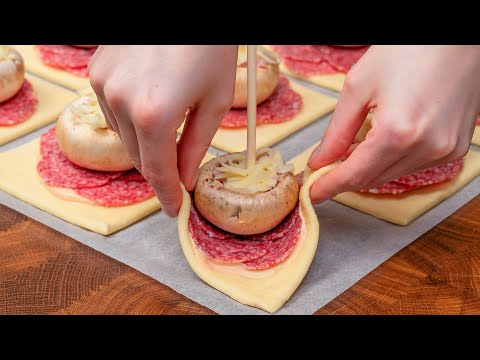 Ich habe die einfachste Methode gefunden, eine Blätterteig-Vorspeise zuzubereiten.