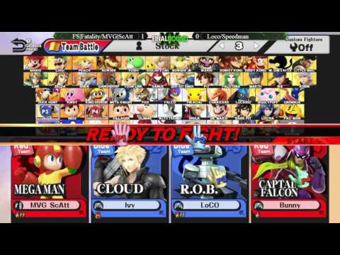 FRXX Sm4sh Doubles - Fatality/ScAtt vs Locl=o/Mr. Speedman - Smash 4 Doubles Winners Quarters