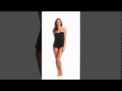 Profile by Gottex Tutti Fruti Flyaway Bandeau Tankini Top | SwimOutlet.com