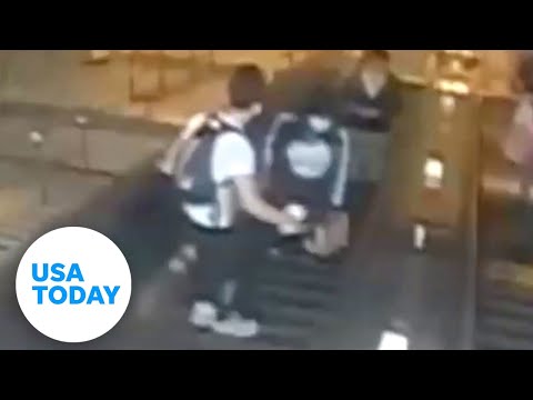 NYPD looking for man caught on video kicking a woman down an escalator USA TODAY