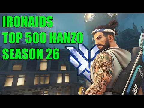 IRONAIDS TOP 500 HANZO GAMEPLAY - OVERWATCH SEASON 26