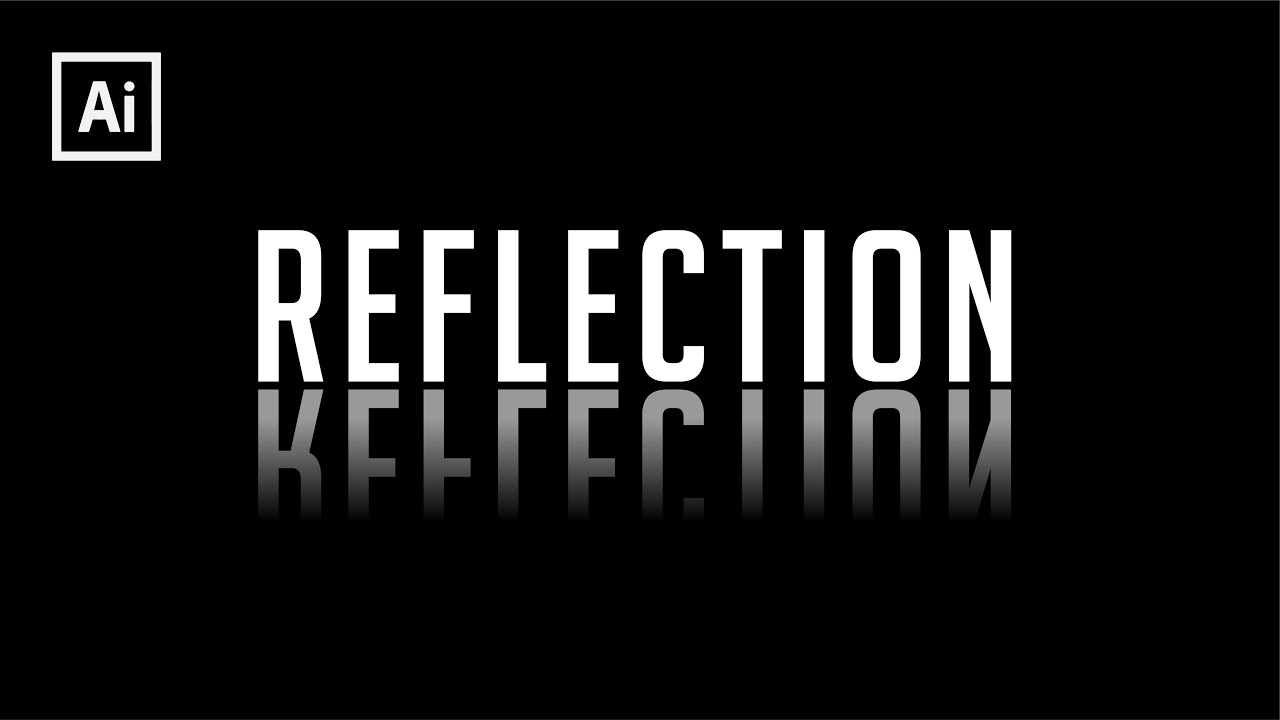 Reflection Effect | Adobe illustrator Text Effect Tutorial