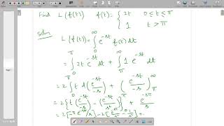 Laplace transform of a piecewise continuous function