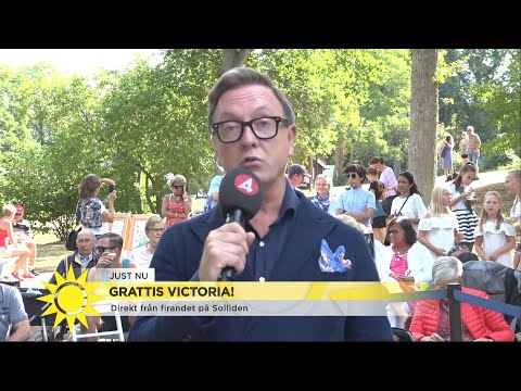 Hälsningsfest på kronprinsessans födelsedag - Nyhetsmorgon (TV4)