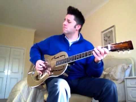 National baritone guitar with regular strings on it