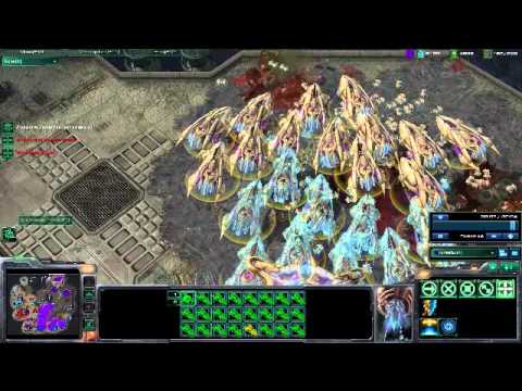 Starcraft 2 4v4 Mass Carriers and Mothership [1v4]