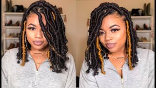 Short Bohemian Locs on Medium Length Hair | No Burned Ends