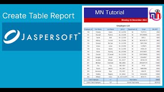 How to Create Table Report with Jasper Soft Studio