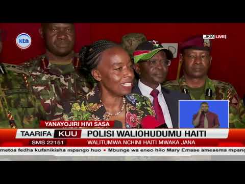 Maafisa waliohudumu Haiti wapokelewa na viongozi mbalibali JKIA